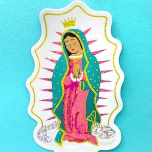 VIRGEN of GUADALUPE, Latina Sticker (SINGLE sticker)