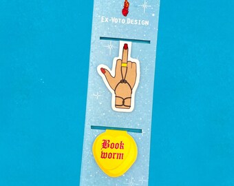 CHOLA BOOK WORM, sassy bookmarks, valentine gift, magnetic bookmark