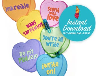 INSTANT DOWNLOAD | Pengram Valentine Card | Funny Spanglish Valentine