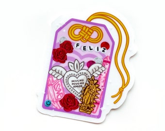 LOVE Omamori Sticker: Japanese Amulet Charm