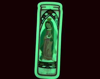 GUADALUPE VOTIVE, Glow in the Dark sticker