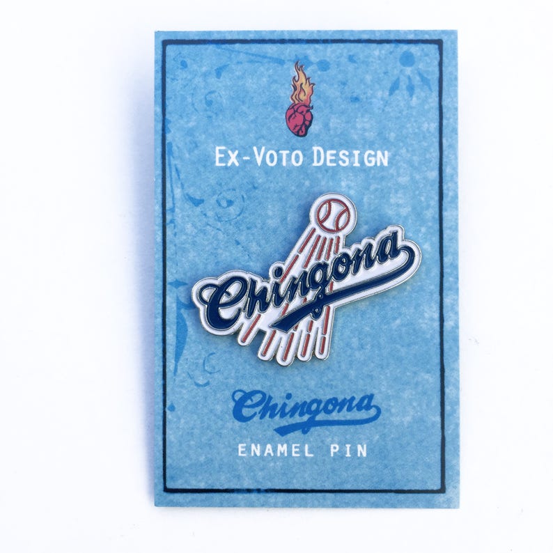 Los Angeles & Chingona Enamel Pin Set Dodgers Latinx Etsy