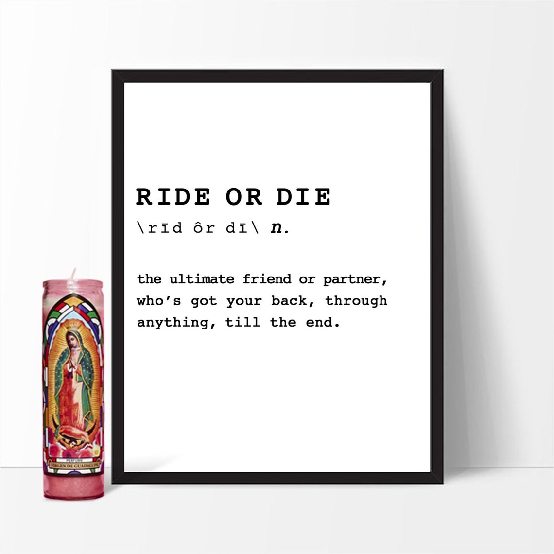 INSTANT DOWNLOAD Ride Or Die Definition Digital Print Etsy