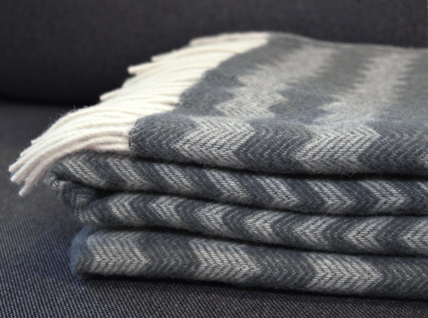 Natural grey wool blanket wool Throw Blanket Chunky Wool Etsy