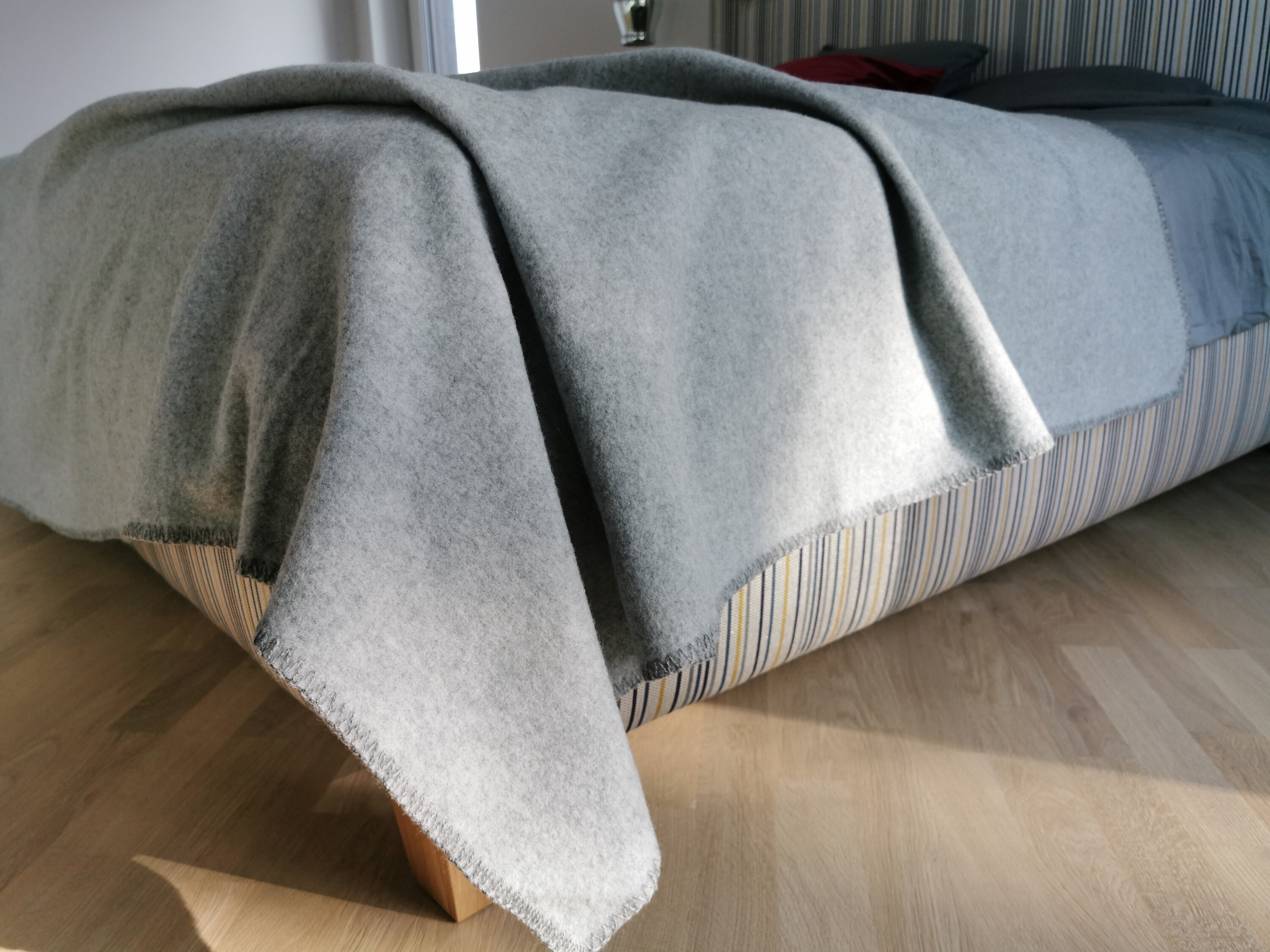 Gray bedspread wool wool throw blanket bed blanket large Etsy