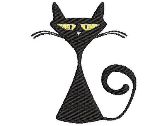 Stickdatei Schwarze Katze 10x10