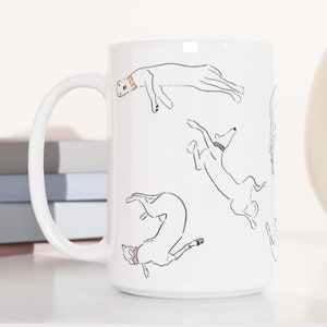 Snoozy Long Dog Mug Greyhound Mug Greyhound Coffee Cup Whippet Coffee Mug Greyhound Lover Gift for Greyhound Love Pamper Mom Dad Cozy Tea