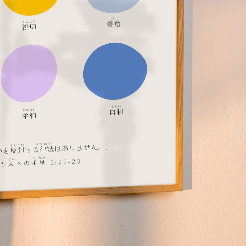 Japanese Scripture Letters 御霊の実 Fruit of the Spirit | Japanese Printable Scripture Wall Art ...