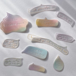 With Love Aufkleber | Versprechen Gottes Sprechblasen | Durchsichtiger wasserdichter Vinylaufkleber, christliche Bibelaufkleber-Wahrheitserinnerungen