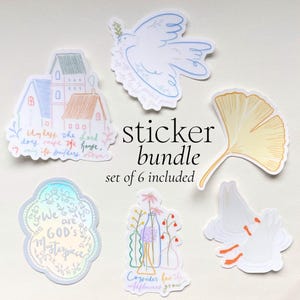 Aufkleber Bundle 6 Stück Klar Vinyl Diecut Wasserdicht Aufkleber Journal Ermutigung Geschenk