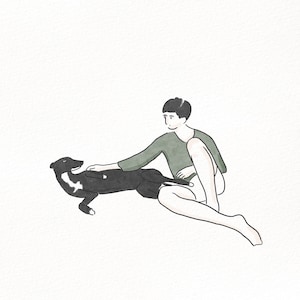 Custom Portrait Illustration | DIGITAL Artwork Gift for Friend, Couple, Family & Dog