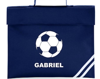 Personalised Football Book Bag | Custom Name Reading Bag | Kids School Book Bag | Nursery Book Bag | Football School Bag