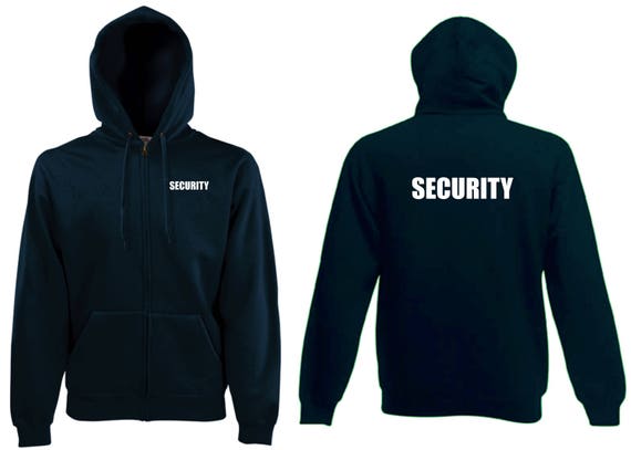 security zip hoody bouncer doorman nightclub guard minder etsy