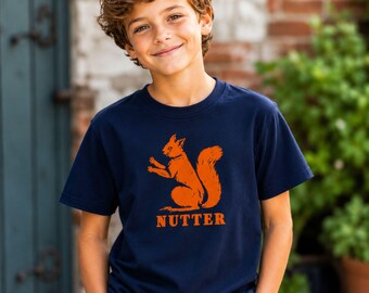 Funny Squirrel Nutter Kids T-Shirt | Nutter Graphic Tee for Boys & Girls | Cute Birthday Gift | Cool Animal Shirt | Kids Streetwear