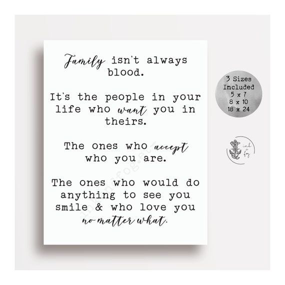 Blended Family Quote Wall Art Print Etsy