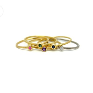 Delicate gold ring with pink ruby, 18K engagement ring, gift for girlfriend, fine jewelry as a gift for women, pink gemstone image 7