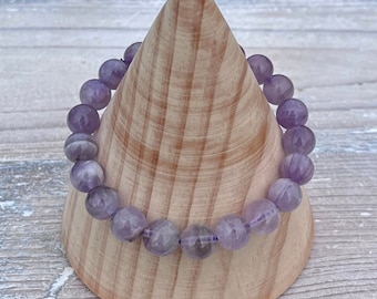Amethyst Bracelet Bracelet, 8 mm Bead Bracelet