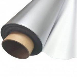 PVC Foscurit opaque ignifuge blanc-argent Kadusi image 1