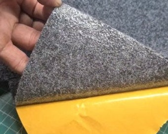 GRAY adhesive carpet by the meter to upholster cars, vans and boats