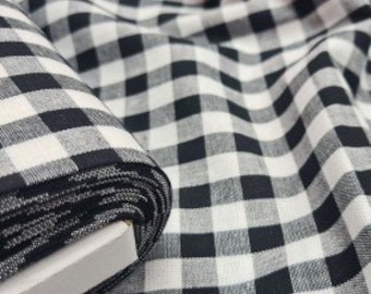 Black Vichy 100% cotton fabric {Kadusi}