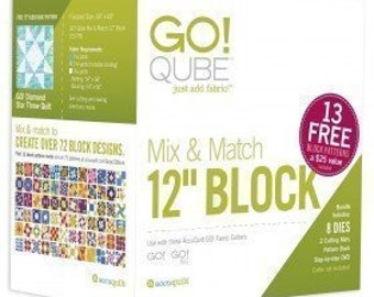 Accuquilt Go - Cube 8 façons de couper le bloc 12" (GO) {Kadusi}