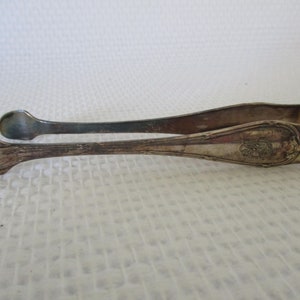 A Lovely Set of Vintage French Silver Plated Ice Tongs / Sugar Tongs/Ice Grabbers, Made in France