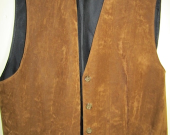 Eine sehr stilvolle Vintage Gentleman Wildleder gefüttert Weste, hergestellt in Frankreich