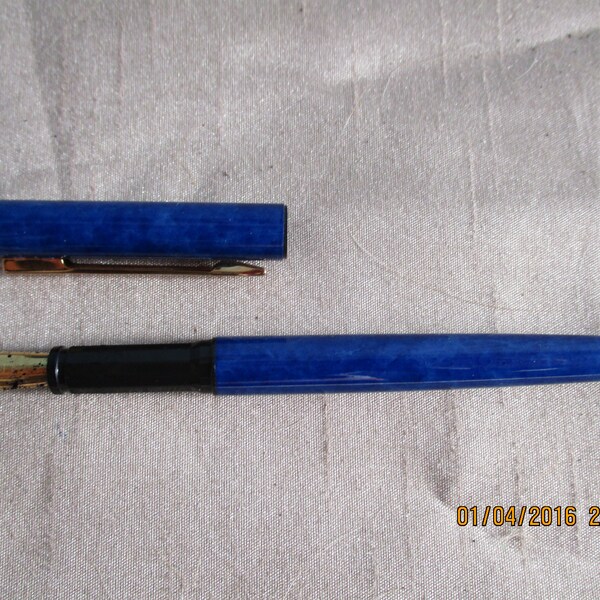 Stylo plume WATERMAN EMBLEM PEN 1940's plume fine et flexible or 18K