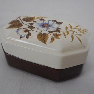 A Lovely Vintage English Porcelain shaped Trinket Box / Pill Box / Jewellery box