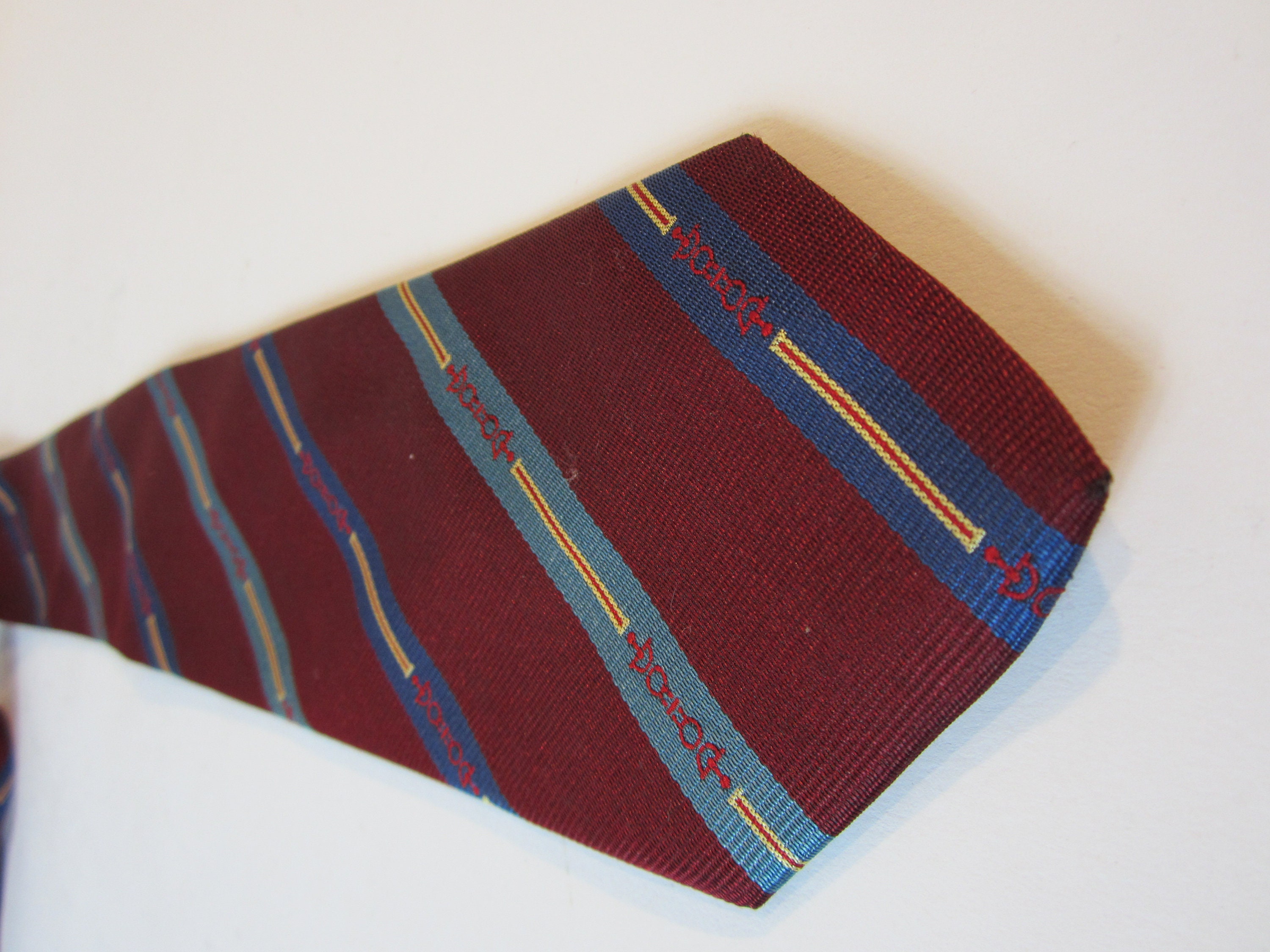 A Fabulous Set of Five Various Vintage Silk Ties, From