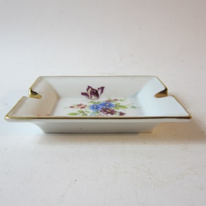 A Charming Vintage Limoges Hand-Made, Hand-Painted Porcelain Cigar/Cigarette/Pipe Ashtray