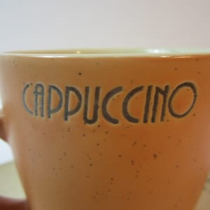 A Fabulous Set of Four Vintage Ceramic/Porcelain Cappuccino Cups and Saucers, Made in England