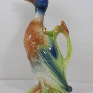 A Fabulous Vintage French St Clement Majolica wine Jug / carafe