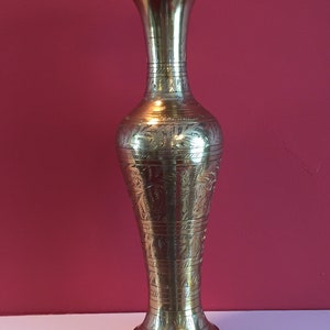 A Beautiful Vintage Solid Brass Vase, Made in France