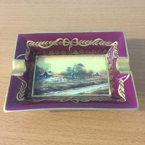 Un belle édition limitée Limoges Vintage fait main cendrier en porcelaine, un de seulement une centaine en
