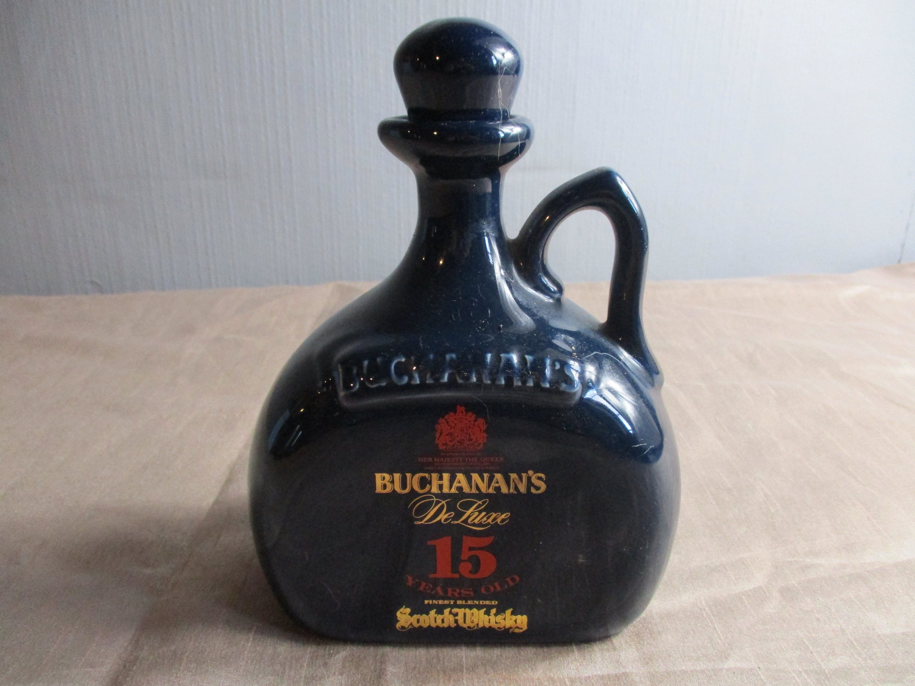 A Vintage Heavy Porcelain Buchanan's Scotch Whiskey/Cognac/Brandy/Wine Decanter/Water Jug/Pitcher,