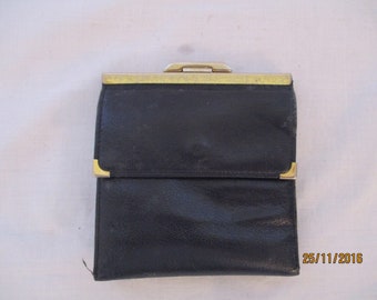 A Gorgeous Fashionable vintage Leather and Brass French Purse/Wallet/Bag/Handbag