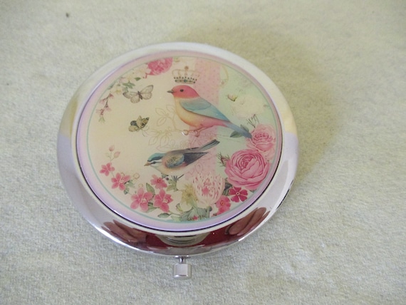 A Lovely Vintage French Compact Mirror Case with … - image 1