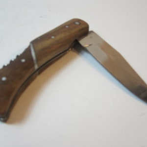 Un vintage de acero y madera Pradel Auvergne bolsillo / Sporting / al aire libre / cuchillo de pesca con sacacorchos, hecho en Francia