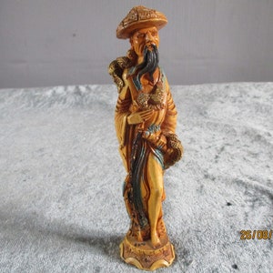 A Superb Vintage Hand-Painted Porcelain/Ceramic Figurine/Statue of a Chinese Man/Mandarin, Made in France