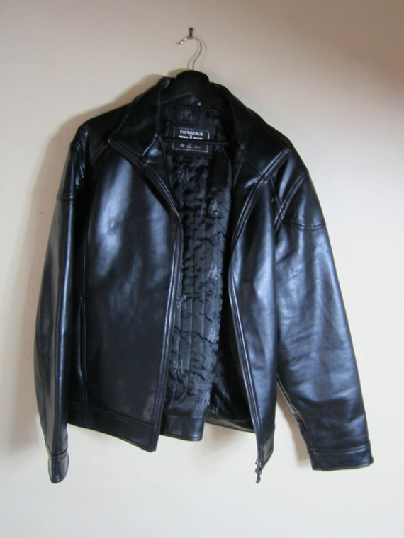 A Fabulous Vintage Leather Men s Reportage Quilted Lined Jacket Blazer Coat Made in England Etsy France