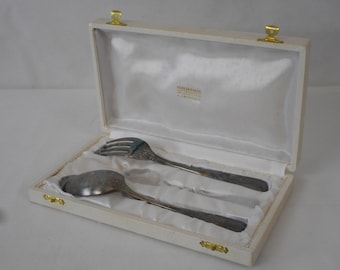 vintage French silver plated metal Fork and spoon / cutlery