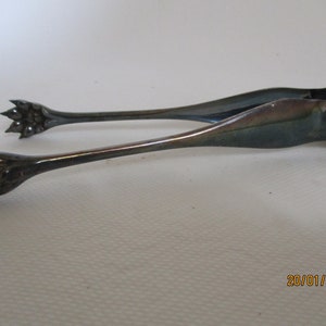 A Lovely Set of Vintage French Silver Plated Ice Tongs / Sugar Tongs/Ice Grabbers, Made in France