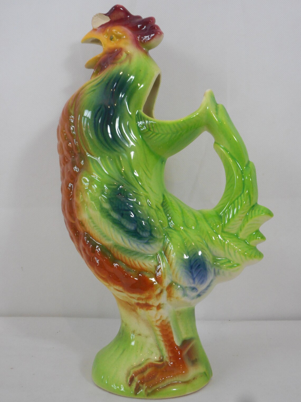 A Fabulous Vintage French St Clement Majolica Wine Jug / Etsy