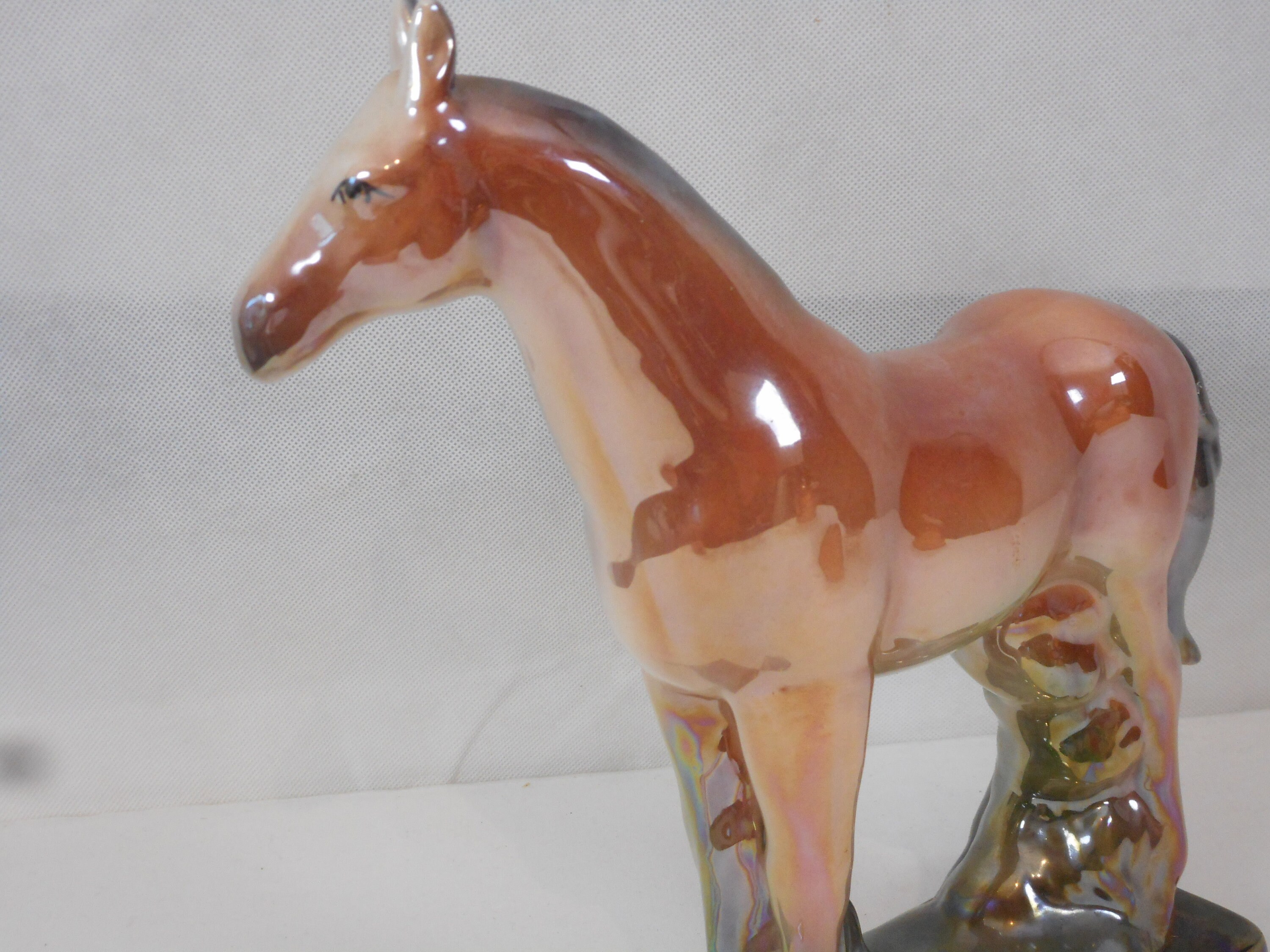 A Lovely Vintage French Glazed Ceramic Horse Figurine / Etsy UK