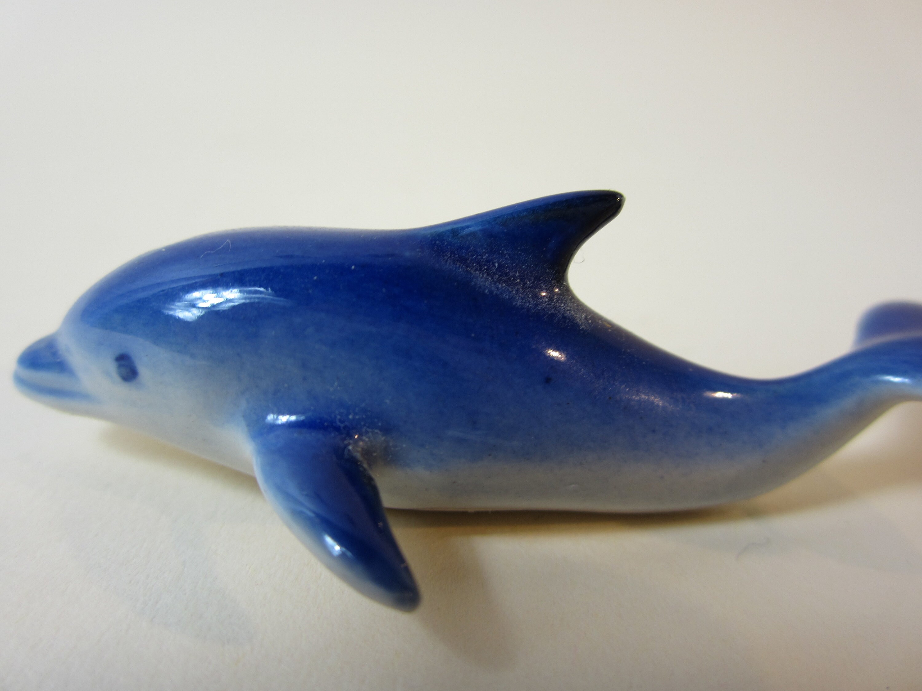 A Beautiful Vintage Porcelain Dolphin Ornament Made in France Etsy