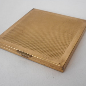 A Lovely Vintage French metal powder Compact Case