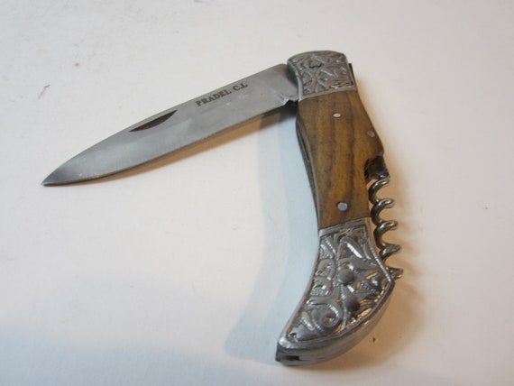 A Vintage Steel and Wooden Pradel Evolution Pocket/sporting/outdoor/fishing  Knife With Corkscrew, Made in France -  Canada