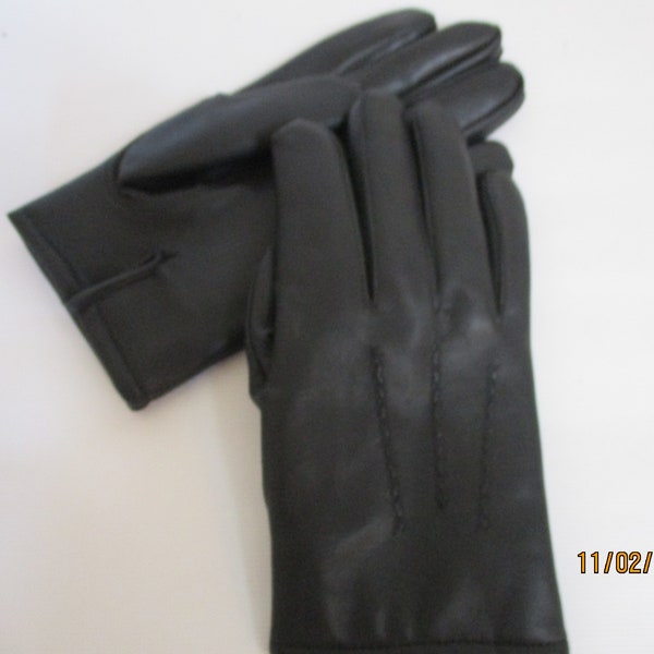 A Gorgeous Pair of Vintage French Vynil and Cotton Gloves