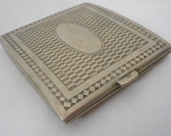 A Lovely Vintage French metal Compact Mirror